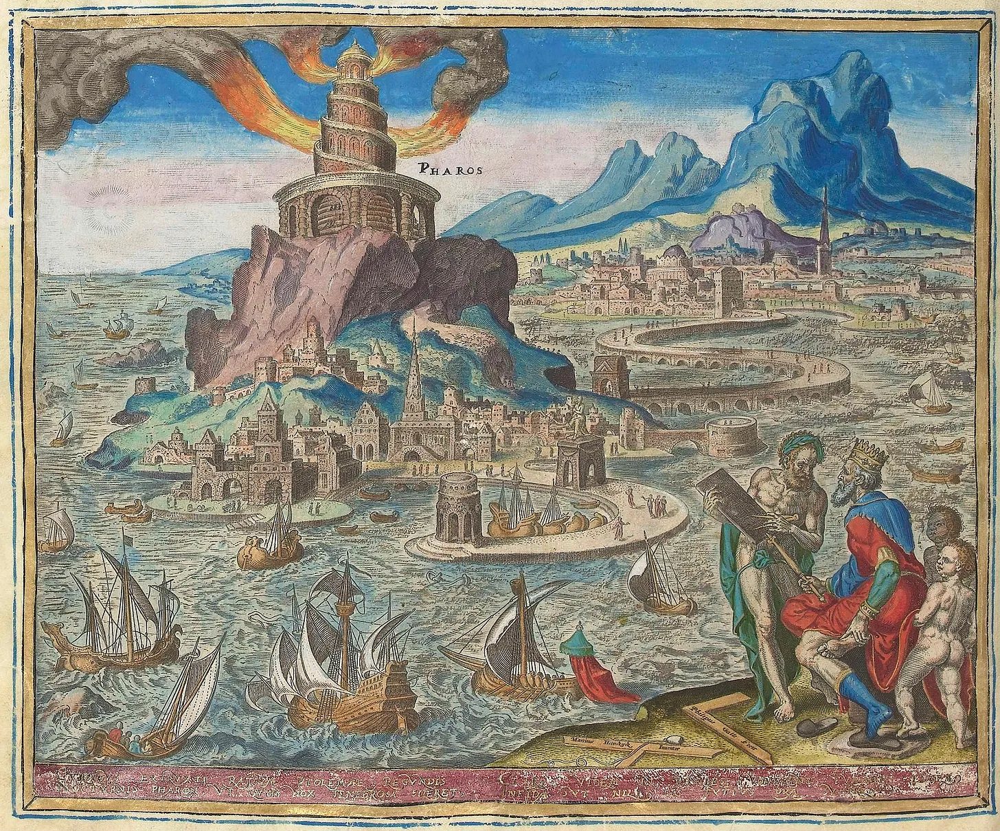 Representation of the Lighthouse of Alexandria by Philip Galle