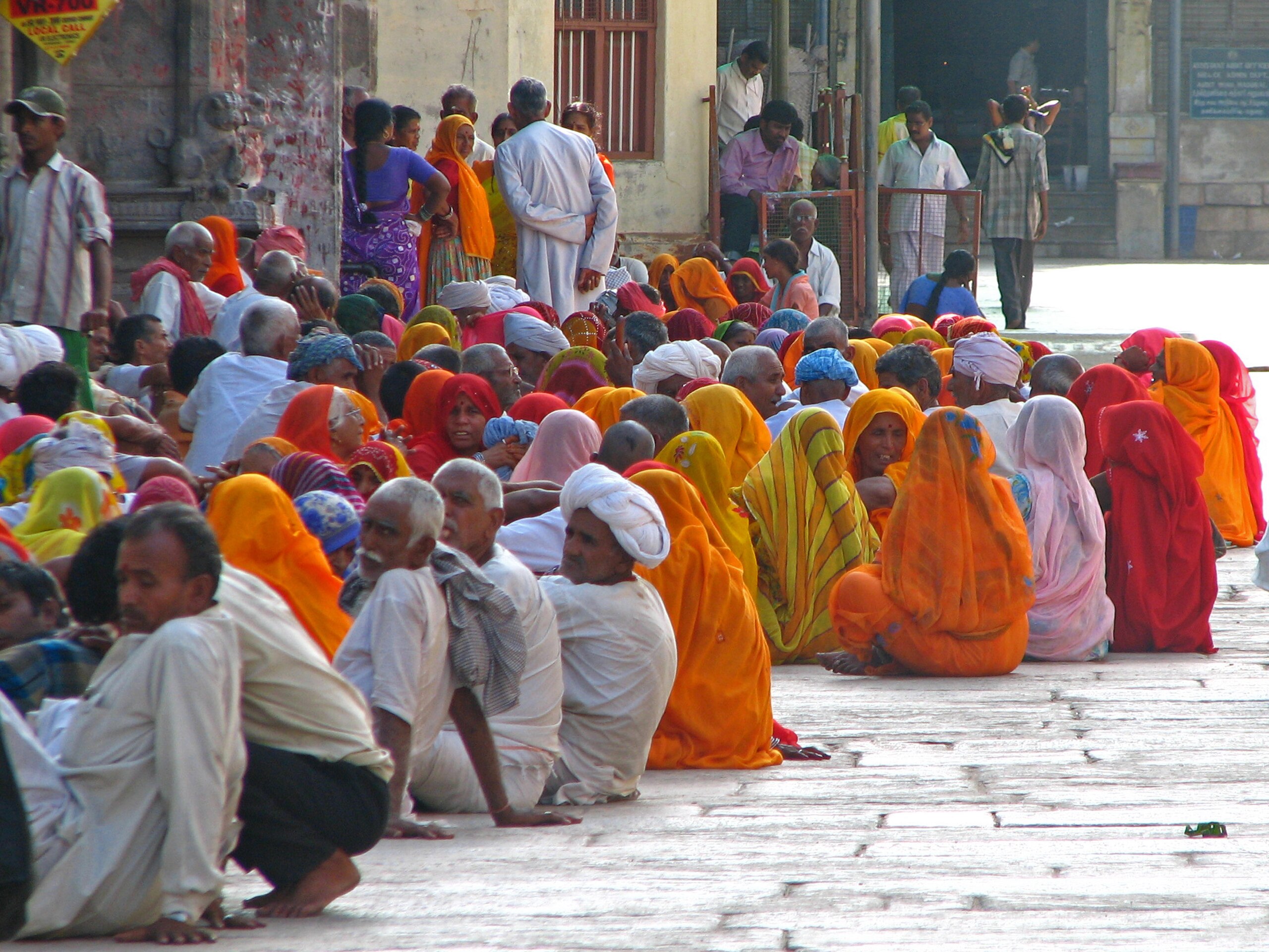 Pilgrims at the Madurai Meenakshi Temple
