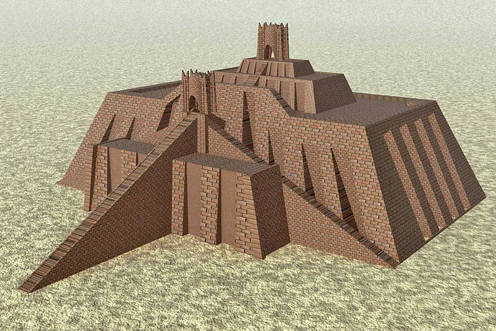Depiction of The Ziggurat of Ur (Sumerian)